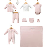 Livia Blossom Biologisch Katoenen Newborn Set – 10-delig Roze