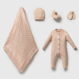 Luxe baby geboorte/geschenk set 5-Delig Beige