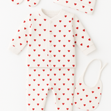 My First Hearts Baby Newborn Set 5-Delig ROOD