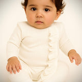 Rib Ruffle Pakje Off White